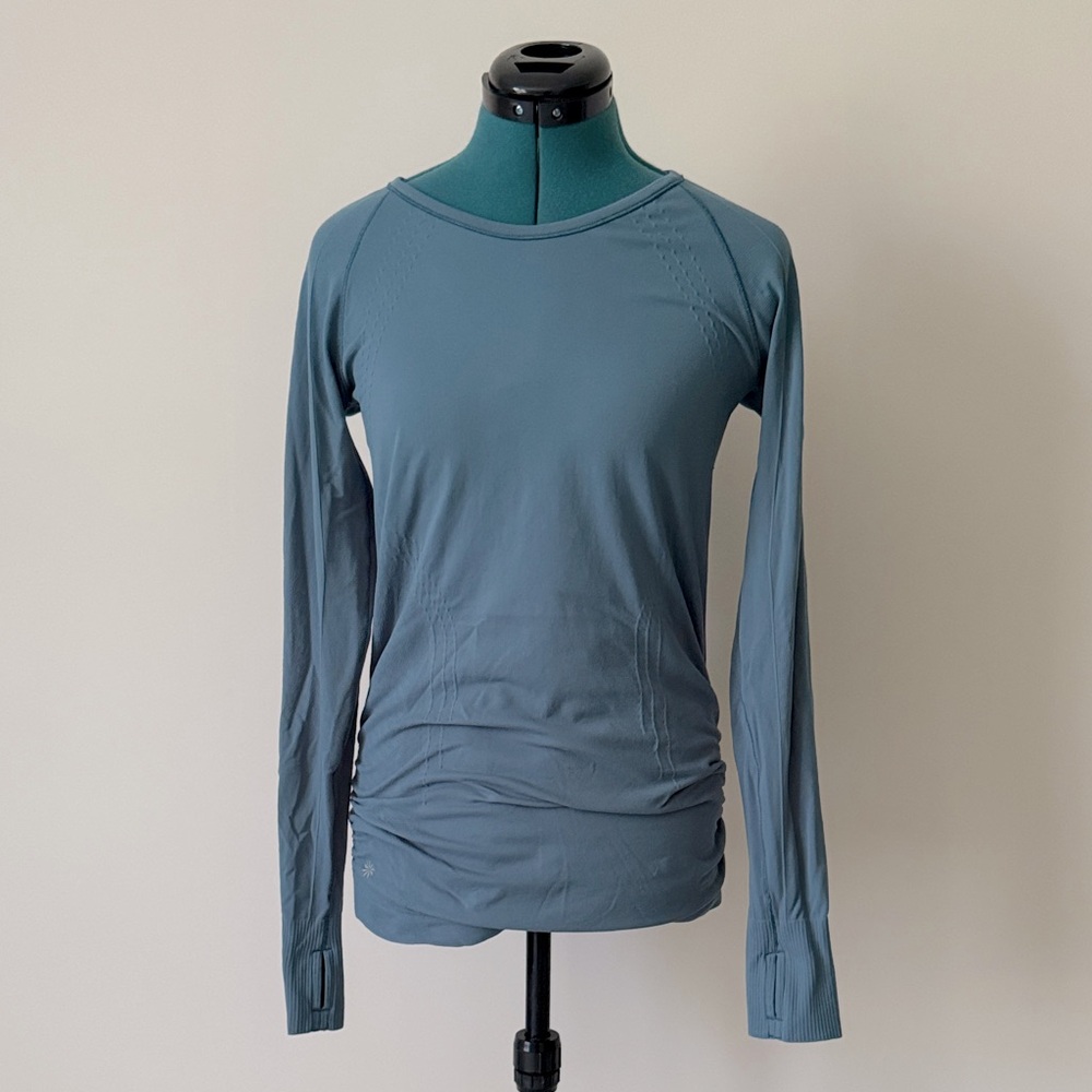 Athleta | Speedlight Seamless Top in Dark Surf Teal Blue #150992-38 | Size S